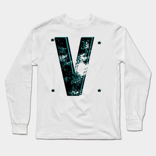 lettre V printed design Long Sleeve T-Shirt